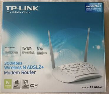 Техника для кухни: TP-Link TD-W8961N simsiz N ADSL2+ modem routeri,. 300Mbps.ADSL2+
