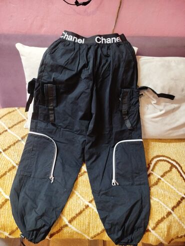 Свадебные платья и аксессуары: Комбат Мужские брюки, Chanel, 2XL (EU 44), цвет - Черный