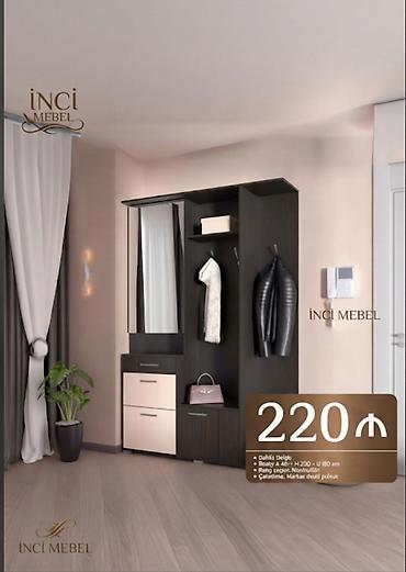 dolab gence: İnci Mebel dəhliz dəsti - Modell: Dəhliz Dəsti - Ölçü: Rəqem A 46° × — 1