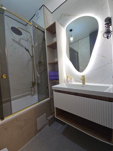 Посуточная аренда квартир: 1 комната, Душевая кабина, Бронь, Бытовая техника — 4