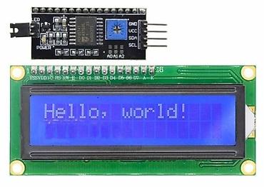 Digər ehtiyat hissələri: 2x16 LCD Ekran – I2C lehimli mavi display Standart 16x2 (1602) LCD — 2