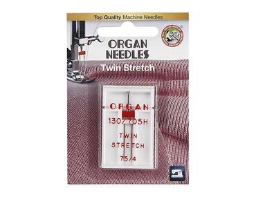 Швейные машины: Двойная игла 75/4 для работы с трикотажем для бытовых швейных машин