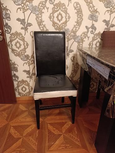kuxna stol: Qonaq otağı üçün, İşlənmiş, rəng - Qara Stul — 2