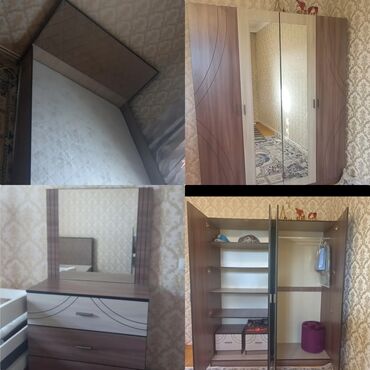Мебель: Двуспальная кровать, Шкаф, Комод, Трюмо, Россия, Б/у
