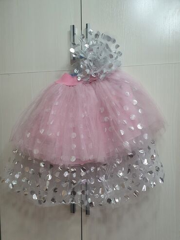 юбка для маленьких девочек: Детское платье, цвет - Розовый, Б/у