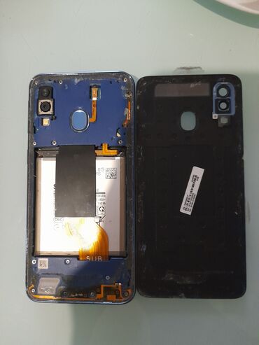 samsung note 2: Samsung Galaxy A40, 64 GB, rəng - Mavi, Sensor, Barmaq izi, Simsiz şarj