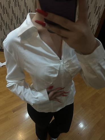 cone korse: Ağ qadın köynəyi – korsetli model - Rəng: qar ağ - Dizayn: Ön hissədə — 4