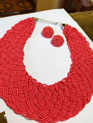 Наборы украшений: Ожерелье из бисера и серьги гвоздики,ручная работа,шикарно смотрится и — 16