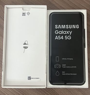 Samsung: Samsung Galaxy A54 5G, Б/у, 128 ГБ, цвет - Черный, 1 SIM, 2 SIM