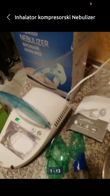 Inhalatori, nebulizatori: Inhalator kompresorski dobar Nebulizer sa novom maskom i rasprskivačem na lalafo.rs — 12 Inhalatori, nebulizatori: Inhalator kompresorski dobar Nebulizer sa novom maskom i rasprskivačem — 12