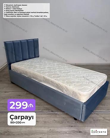 Çarpayı – 90×200 sm - Mexanizm: açılmayan, bazasız - Döşəmə: sürüşməz lalafo.az -da Çarpayı – 90×200 sm - Mexanizm: açılmayan, bazasız - Döşəmə: sürüşməz
