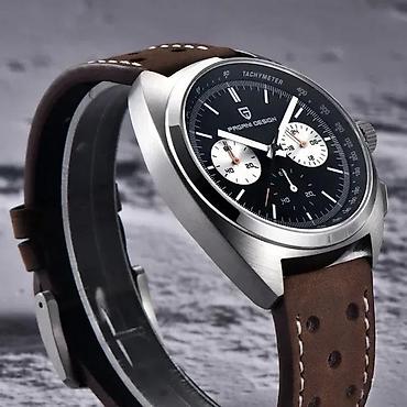 Ručni satovi: PAGANI DESIGN PD-1782 - 39mm - Crna/Koža Potpuno nov muški sat PAGANI — 6