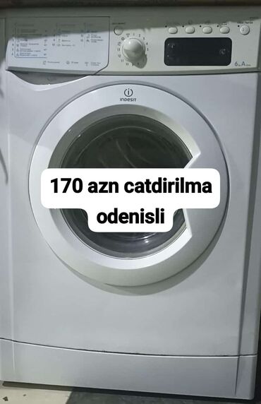 Paltaryuyan maşınlar: Paltaryuyan maşın Indesit, 6 kq, İşlənmiş, Avtomat, Qurutma var, Kredit yoxdur, Ünvandan götürmə, Ödənişli çatdırılma