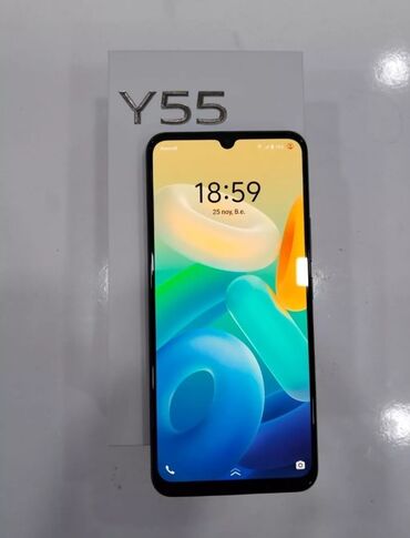 Vivo: Vivo Y55s (2023), 128 GB, rəng - Qara, Face ID, İki sim kartlı, Düyməli