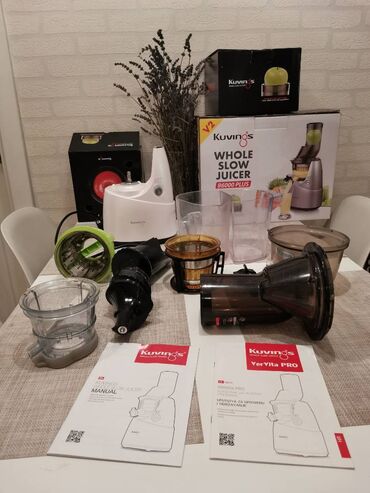 Ostala kuhinjska oprema: Sokovnik za sporo ceđenje KUVINGS odličan kao nov plaćen 500 e na lalafo.rs — 7 Ostala kuhinjska oprema: Sokovnik za sporo ceđenje KUVINGS odličan kao nov plaćen 500 e — 7