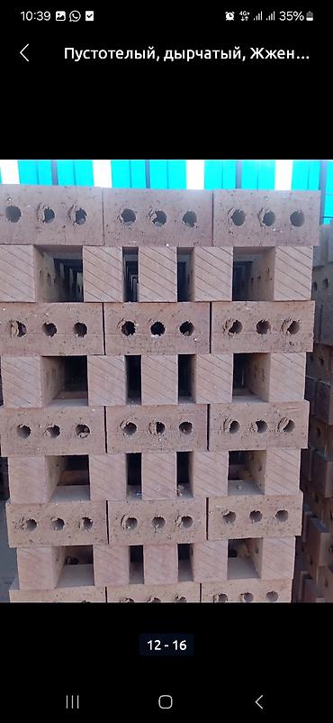 Строительный кирпич: Пустотелый, дырчатый, Жженый кирпич, Одинарный, 250×120×65 — 3