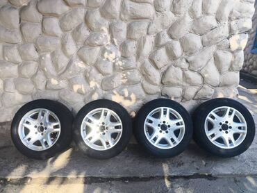 купить диски на авто в бишкеке: Продаю комплект летних шин 225/55/R16 снятых с Мерседеса 211. Два
