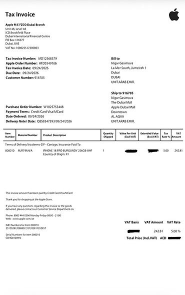 dubai telefon: IPhone 13 Pro, 256 GB, Bordo, Face ID — 3