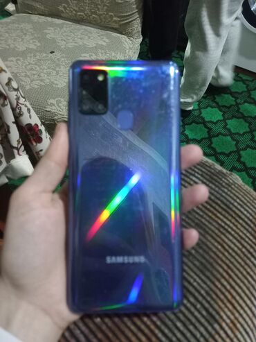 Samsung: Samsung Galaxy A21S, 64 GB, rəng - Göy, Sensor, Barmaq izi, İki sim kartlı