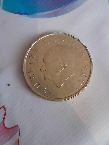 velosipedlər 28: Türkiyə lirəsi xatirə sikkələri dəsti - 5.000 Lira sikkəsi (1994): Ön — 6