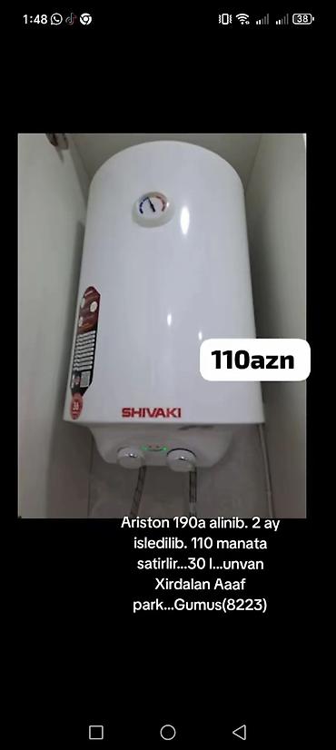 omid ariston qiymetleri: Ariston 190a alinib. 2 ay isledilib. 110 manata satirlir. 30 — 1