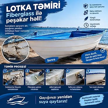 Su nəqliyyatı: Qayiq temiri. Taxta qayiqlarin Fiberglassla temiri TAXTA LOTKA VƏ — 2