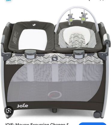 Детские кровати: Манеж-кровать Joie Excursion. Навесная верхняя секция. Матрасик с