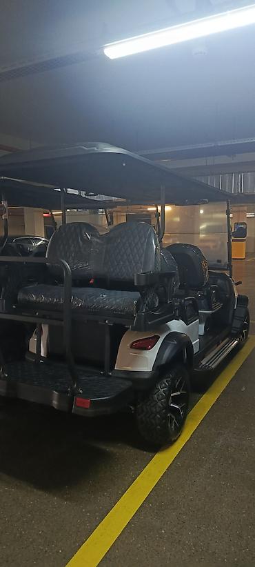 Microcar: Elektrikli 6 nəfərlik golf karı / resort daşıyıcı reng - Ağ, Qara — 7