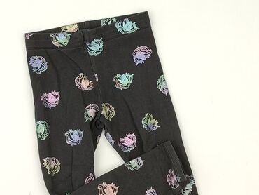 srebrna bluzka dla dziewczynki: Legginsy dziecięce, H&M, 4-5 lat, 110, stan - Bardzo dobry