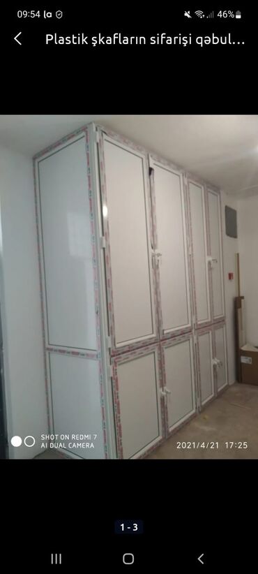 шкаф железный офисный: Plastik şkafıların sifarişi Ağ rəngdə 1 kvadratı 90 azn Rəngli 1