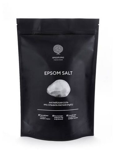 Уход за телом: Английская соль (Epsom Salt), 1 кг Английская соль, соль Эпсома или