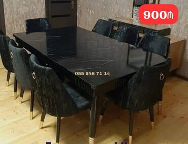 Masa və oturacaq dəstləri: Qonaq otağı üçün, Yeni, 8 stul