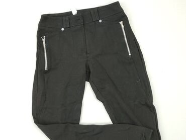 legginsy damskie czarne bawełniane: Material trousers, M (EU 38), condition - Very good