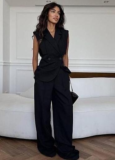 Kompleti: 💫💫Damski komplet – sako bez rukava i pantalone sa širokim nogavicama — 9