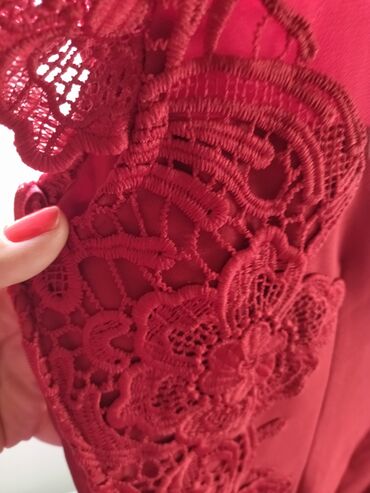 orsay kozna haljina: M (EU 38), bоја - Crvena, Večernji, maturski, Kratkih rukava