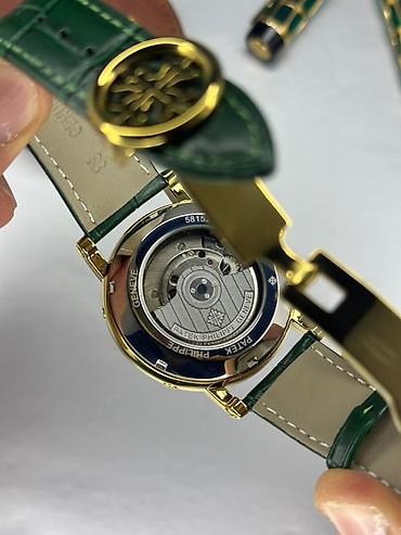 qol saatlari: Patek Philippe avtomatik qol saatı – yaşıl temalı lüks dizayn - — 2