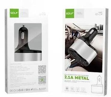 Žičani punjači za telefone: Auto punjač/razdelnik za upaljač sa 2x USB porta - Funkcija 2 u 1 — 16