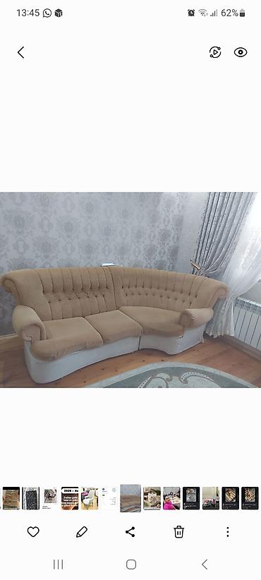 Ev üçün mebel: Künc divan, İşlənmiş, Açılmayan, Bazasız, Çatdırılma yoxdur — 1