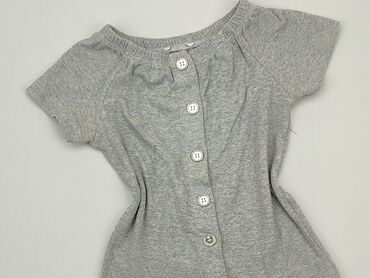 bluzka z bufiastymi rękawami czarna: Blouse, 5-6 years, 110-116 cm, condition - Good