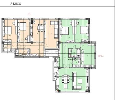 Продажа квартир: 3 комнаты, 143 м², Асанбай мкр Элитка, 1 этаж, ПСО (под самоотделку) — 2