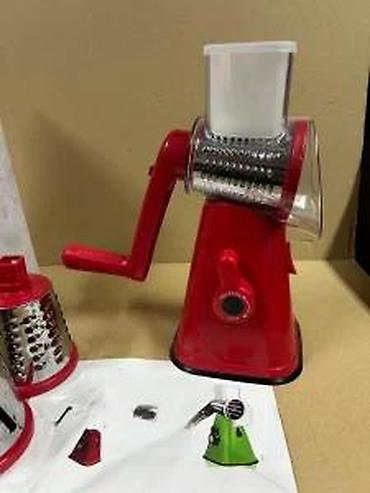 Ostala kuhinjska oprema: Ručna rotaciona seckalica/rende sa 3 nastavka - Multifunkcionalni — 27