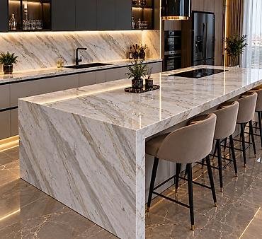 tebii daşlar: Premium təbii daşdan mətbəx və interyer həlləri - Material: Yüksək — 1