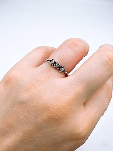 Серебряные кольца: Кольцо, Коктейльное, Проба 925, Женские, Фианит, Новый — 24