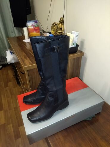 обувь женск: Сапоги, 39, Clarks, Новый, цвет - Черный, Самовывоз