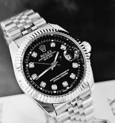Qadın geyimləri: Qol saatı, Rolex, rəng - Qara