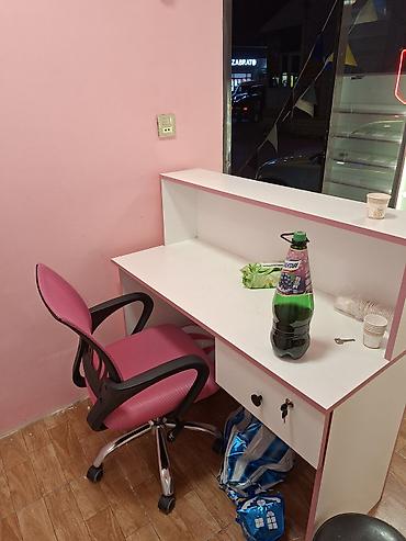 ofis stul: Manikür/stilist iş masası və ofis kreslosu dəsti - Masanın ölçüsü — 1