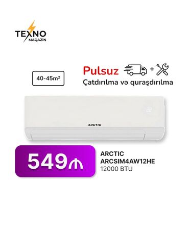 Kondisionerlər: Kondisioner 40-45 kv. m, Split sistem, Kredit yoxdur, Pulsuz quraşdırılma