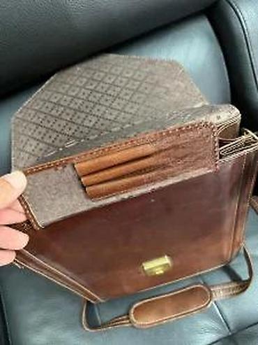 Torbe: Kožna poslovna torba Marko – tamno braon - Materijal: prirodna goveđa — 16