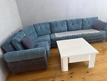 turk samavarı: Brend: Perla Məhsul: L‑formal künc divan və ağ rəngli kvadrat kofe — 2