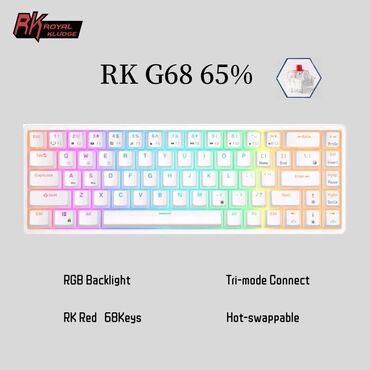 Клавиатуры: Royal Kludge RK G68, С русским раскладом передовая и обновленная